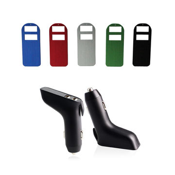 High Speed Charging Double USB Ports Car Charger with Window Breaker, Seatbelt Cutter