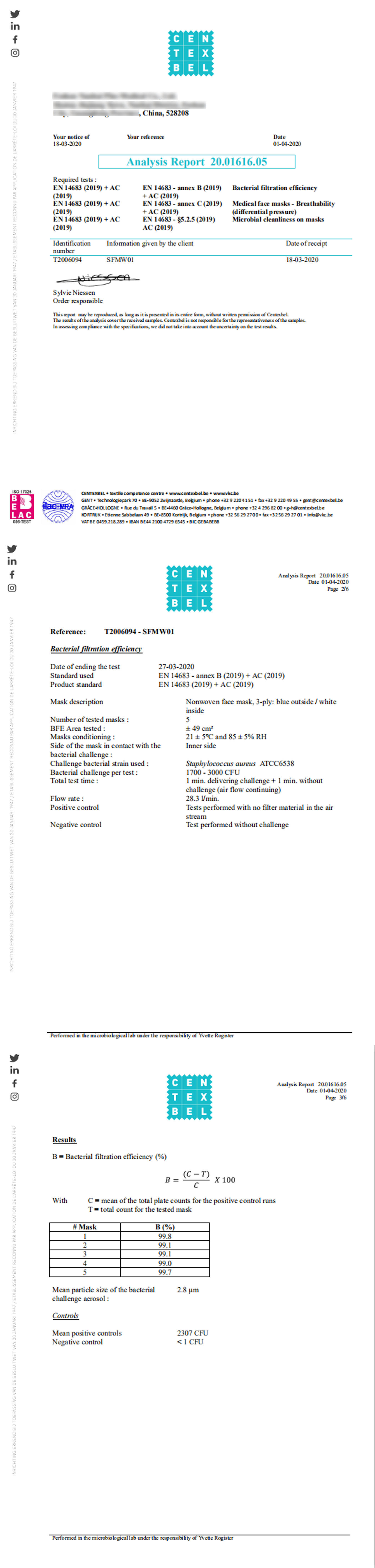 EN 14683 TypeII(Disposable Surgical Mask Non-sterile)1