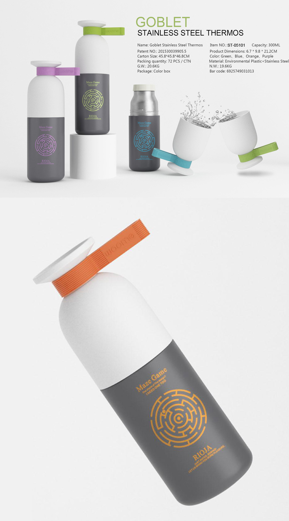 Goblet Stainless Steel thermos mic4