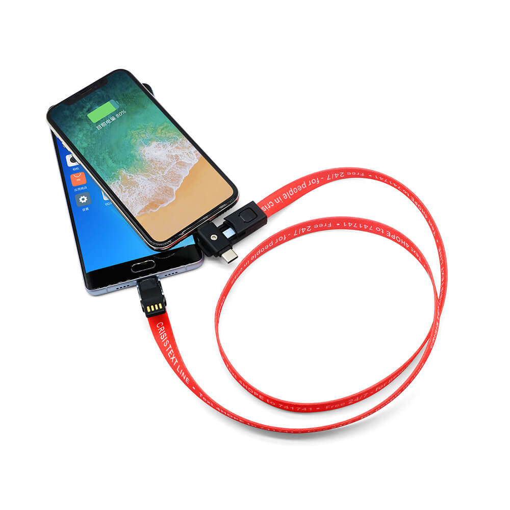4 in 1 USB Lanyard Charging Cable