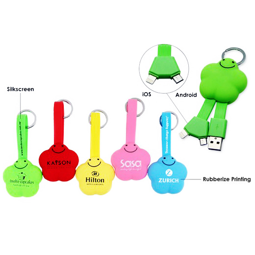 3 in 1 silicone clover charging cable8