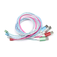 3 in 1 LED 2.0A Flow Light Magnetic USB Charge Cable