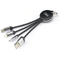 4 in 1 LED Light-up Logo USB Charging Cable Keychain